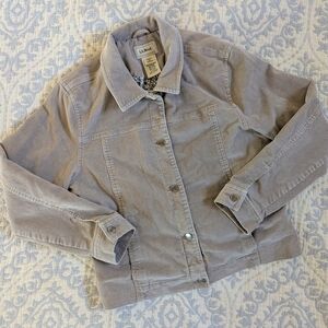 L.L. Bean Women's Light Gray Corduroy Jacket